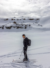 man skiing on mountain