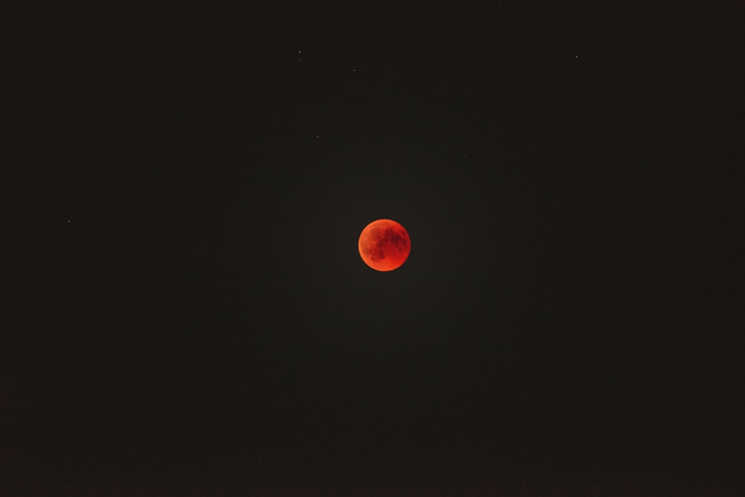 low angle of blood moon
