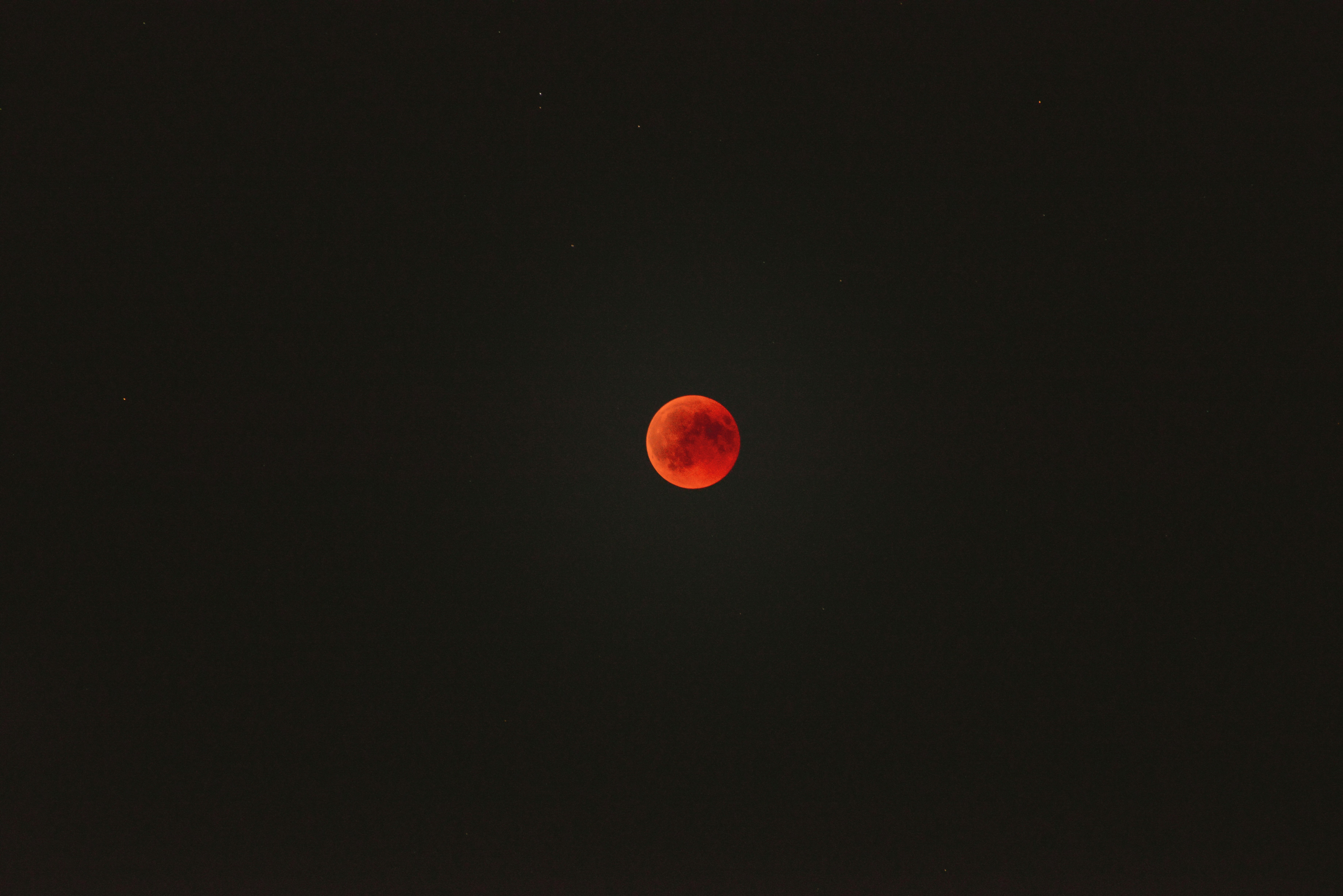 low angle of blood moon
