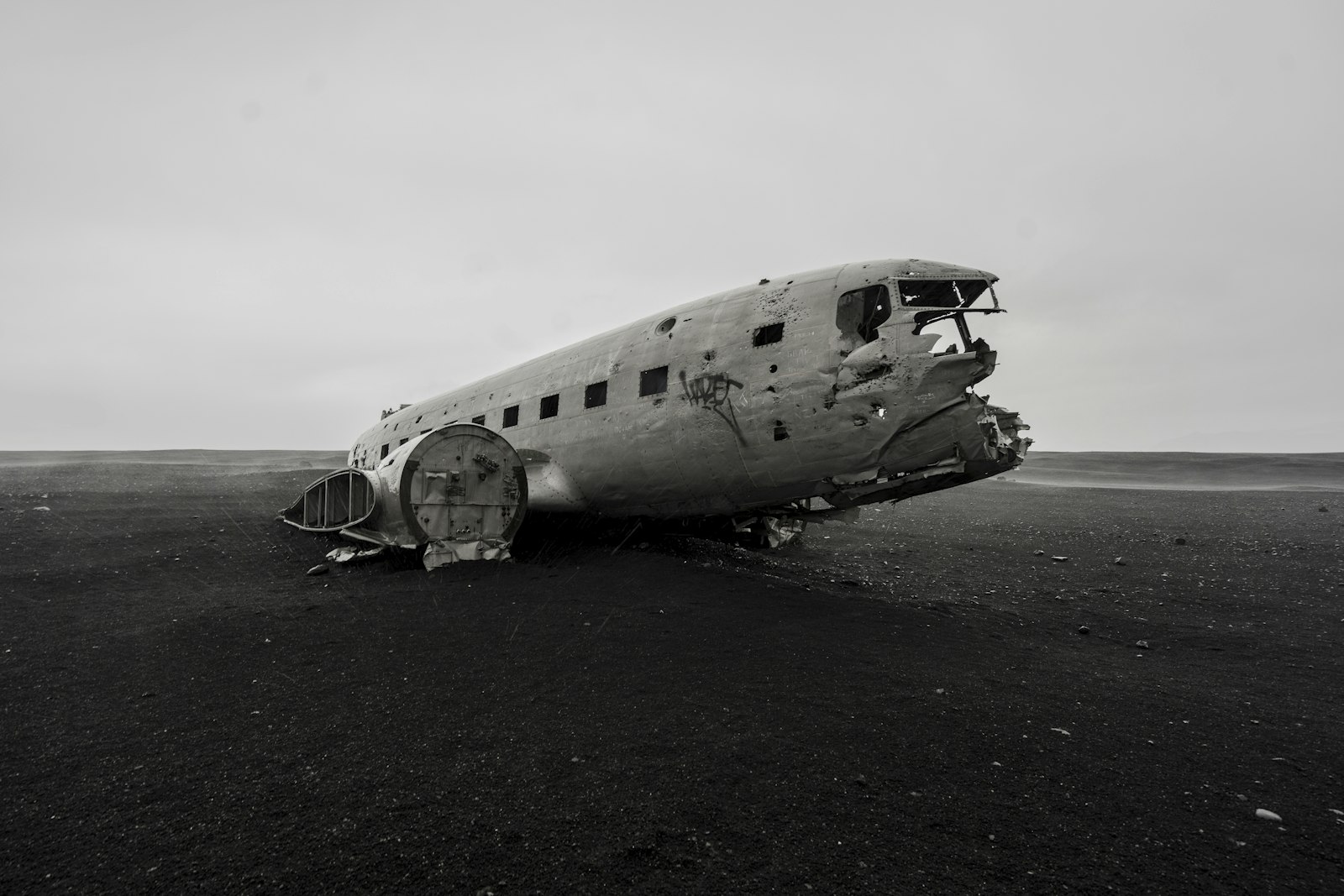 Sólheimasandur black sand desert