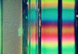 selective focus photography of green and pink lights