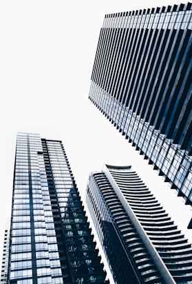 bottom view of buildings