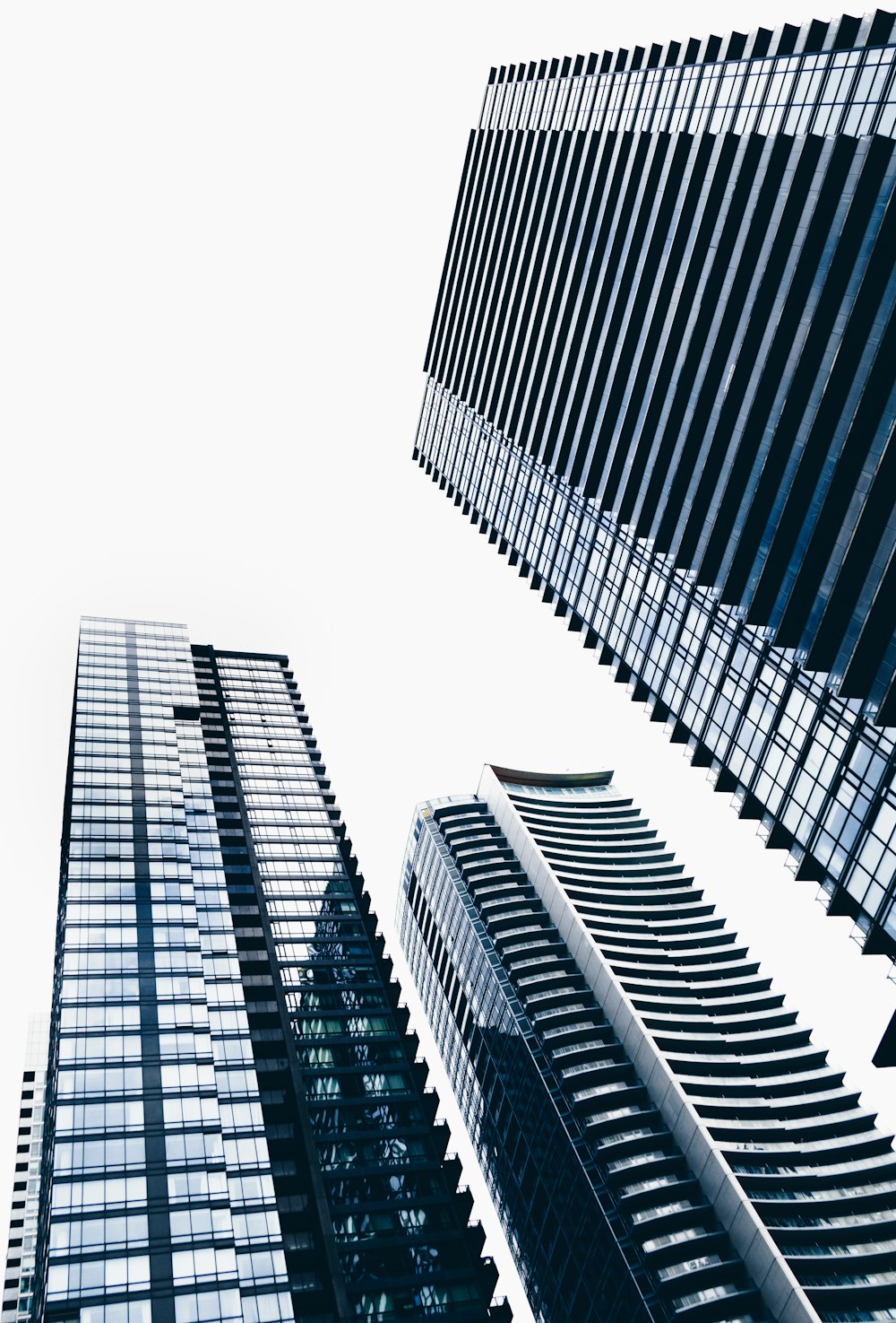 bottom view of buildings