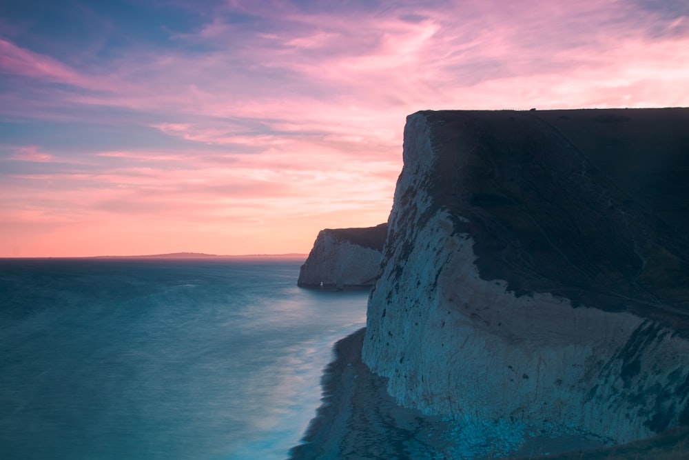 cliff near seashore