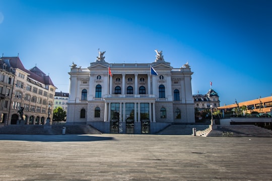 white concrete building in Zürich Opera House Switzerland