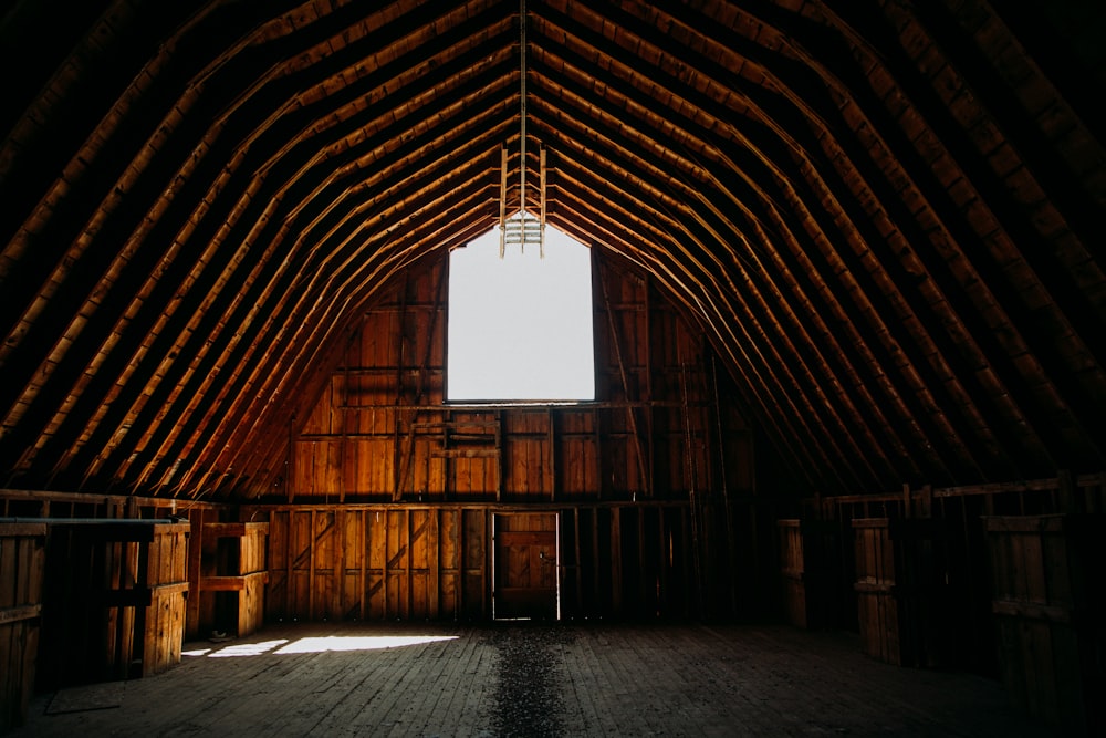 brown wooden barn