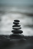 selective focus photography of pile of decorative stones