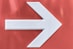 white arrow sign of wall