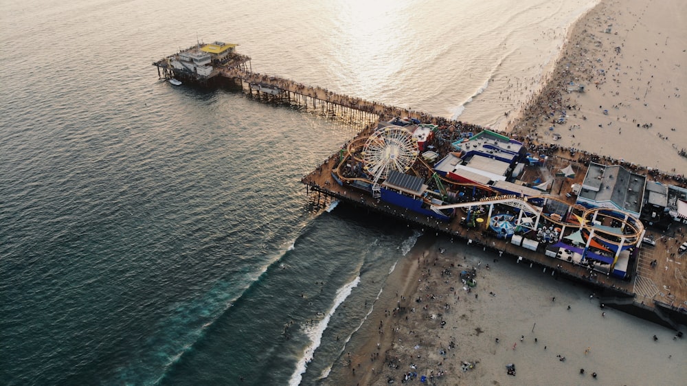 people walking on dock