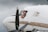 A man leans out of the cockpit window of an airplane, which is marked with the name 'Alexandra' and a logo featuring a globe and airplane. The propeller is visible in the foreground and the sky is overcast.