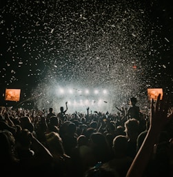 people gathering on concert field