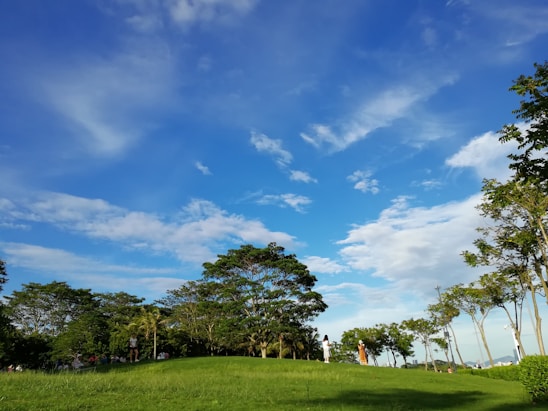 A vibrant image showing a diverse group of people enjoying nature on Earth.