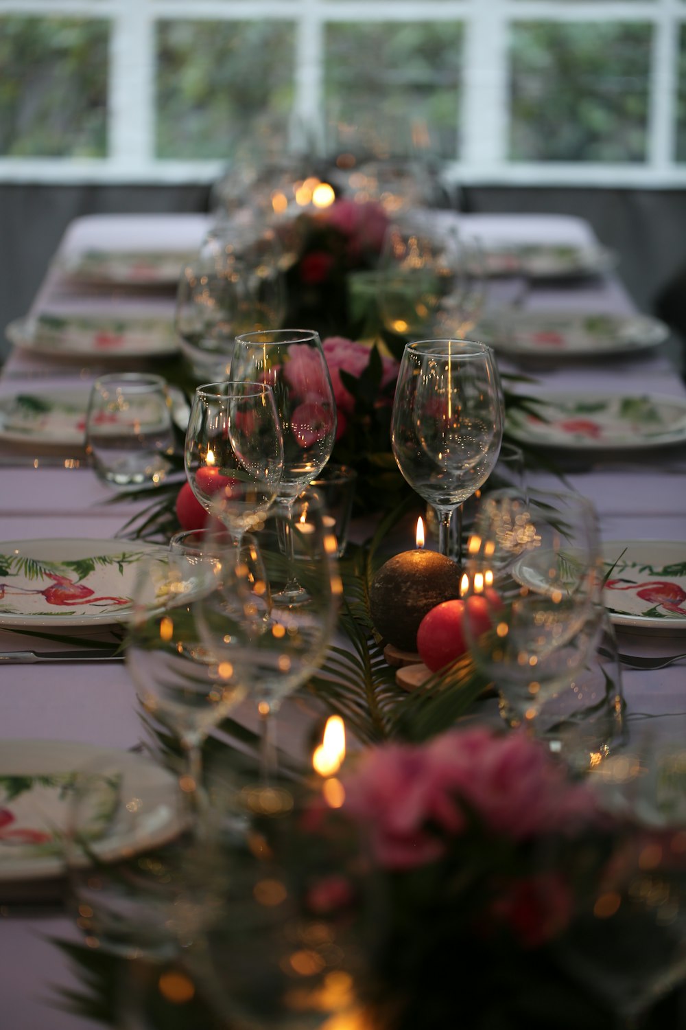 clear footed wineglasses selective focus photography