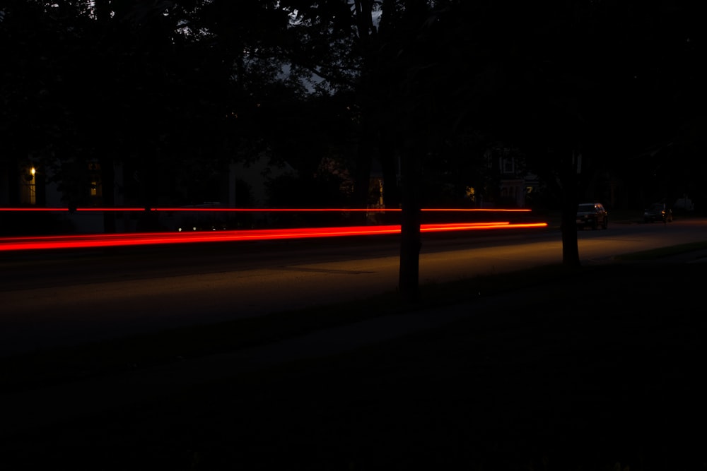 time-lapse photography of road