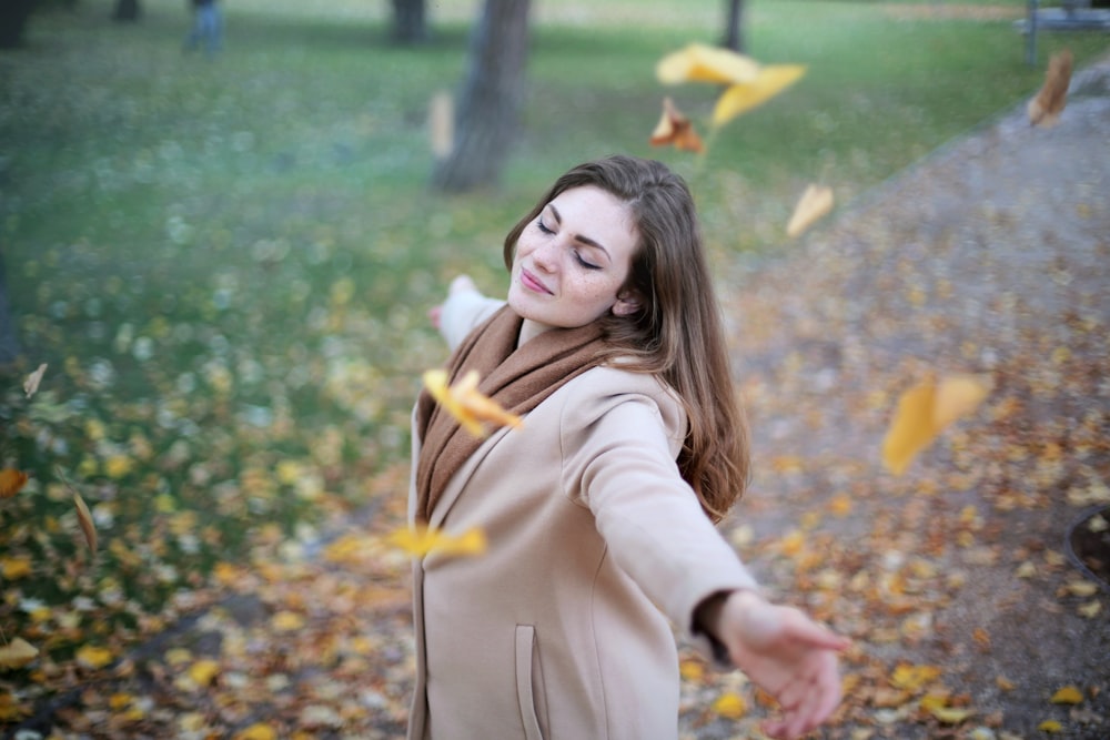 woman on park