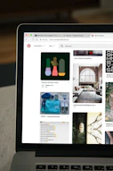 MacBook displaying Pinterest website