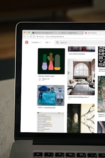 MacBook displaying Pinterest website