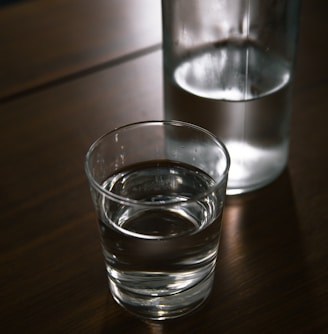 clear drinking glass
