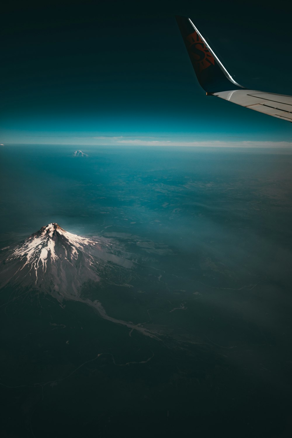 산의 항공 사진