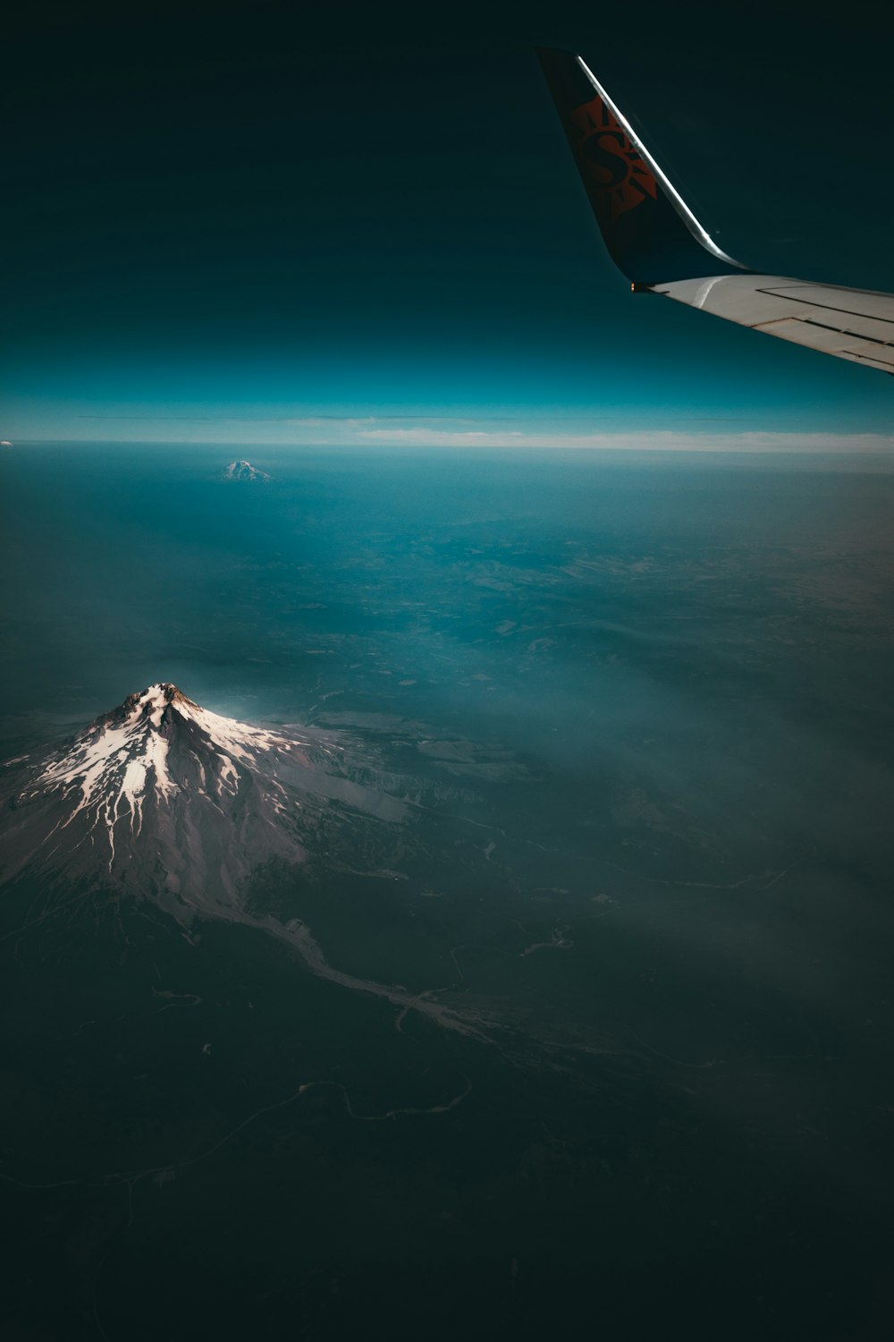 aerial photography of mountain