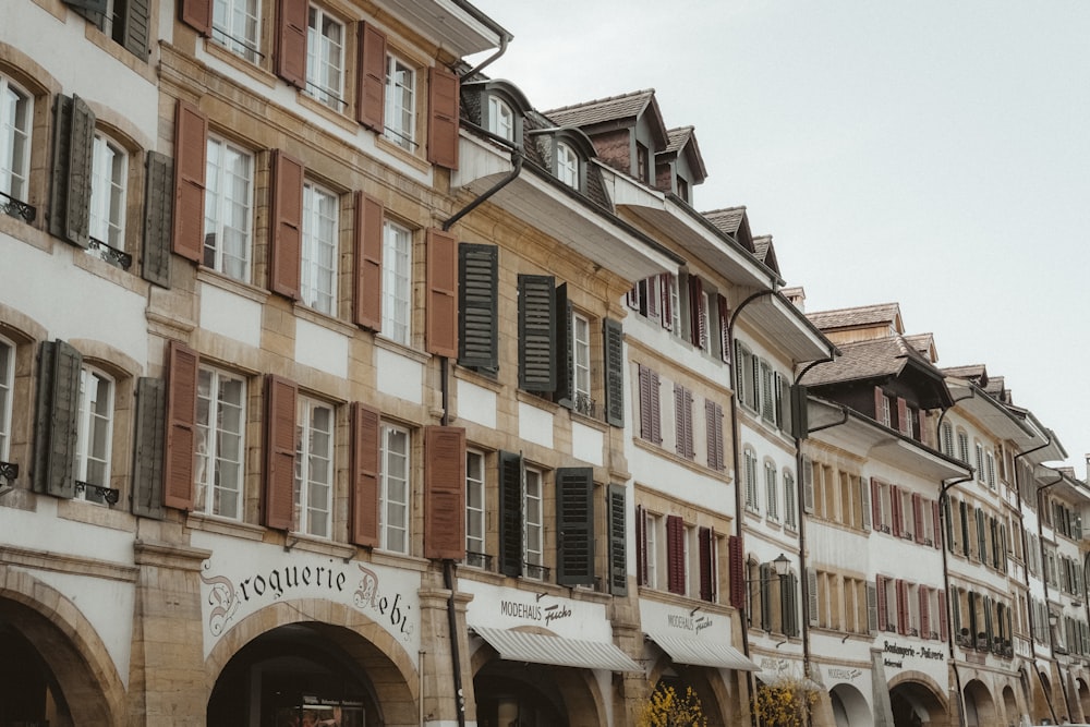 photo of brown buildings