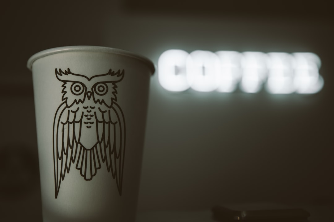 owl printed disposable cup