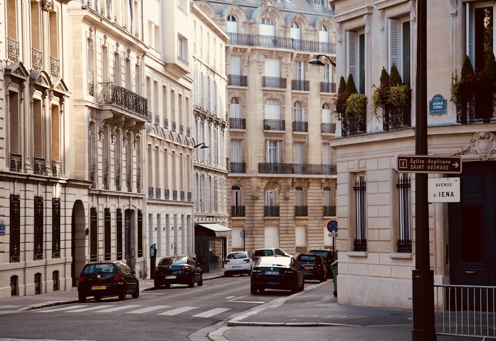 vehicles parked on road