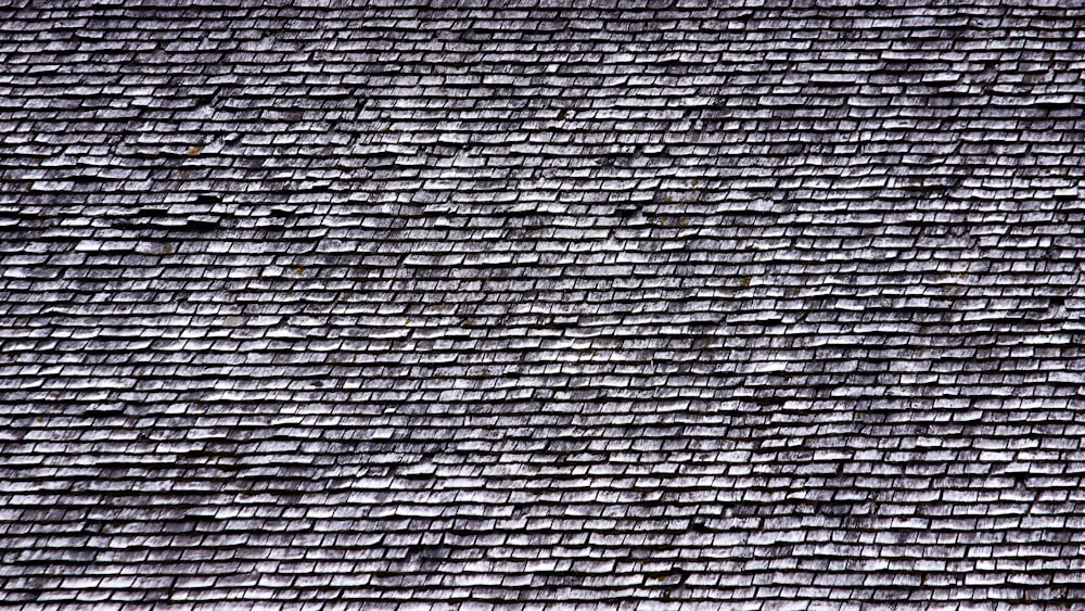the roof of a building with a lot of rain on it