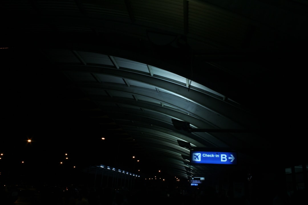 Check in B signboard, Airport Terminal