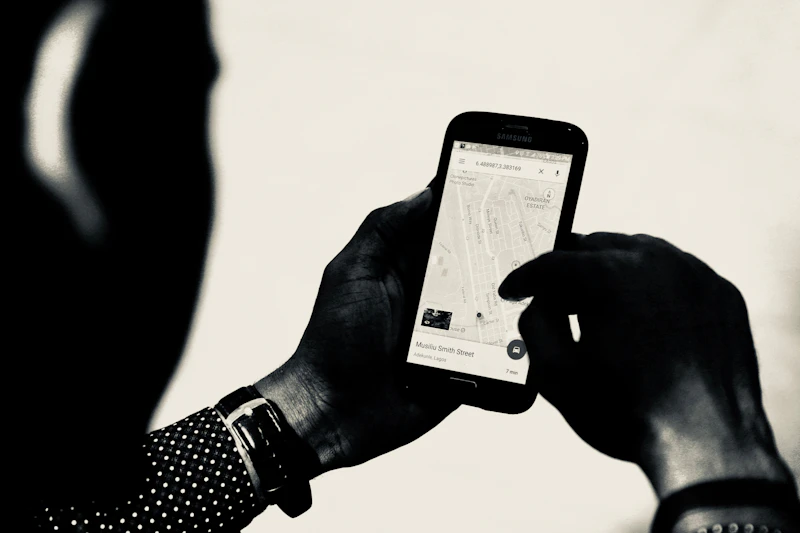 Person checking a business location on Google Maps on their phone