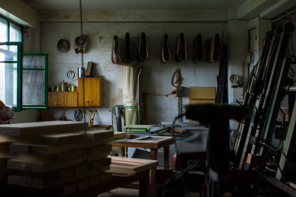 brown wooden boards