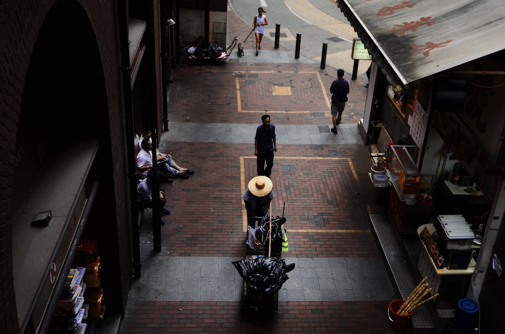 man standing near building