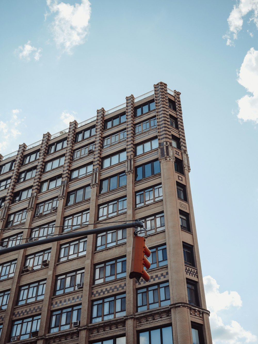 worms eye view on brown concrete buildings