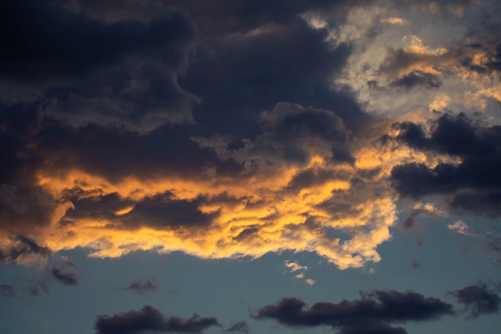 gray and orange clouds during daytime