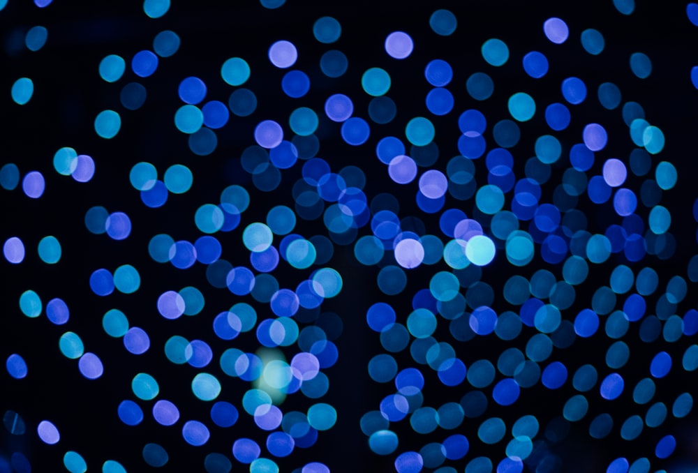 blue bokeh light