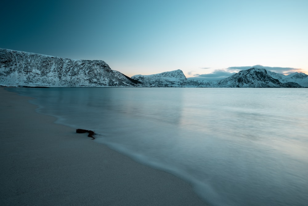 seashore near mountains