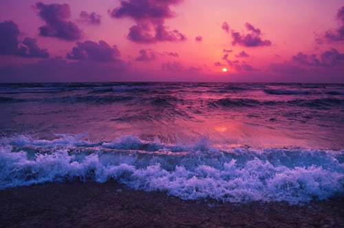 purple sunset sky