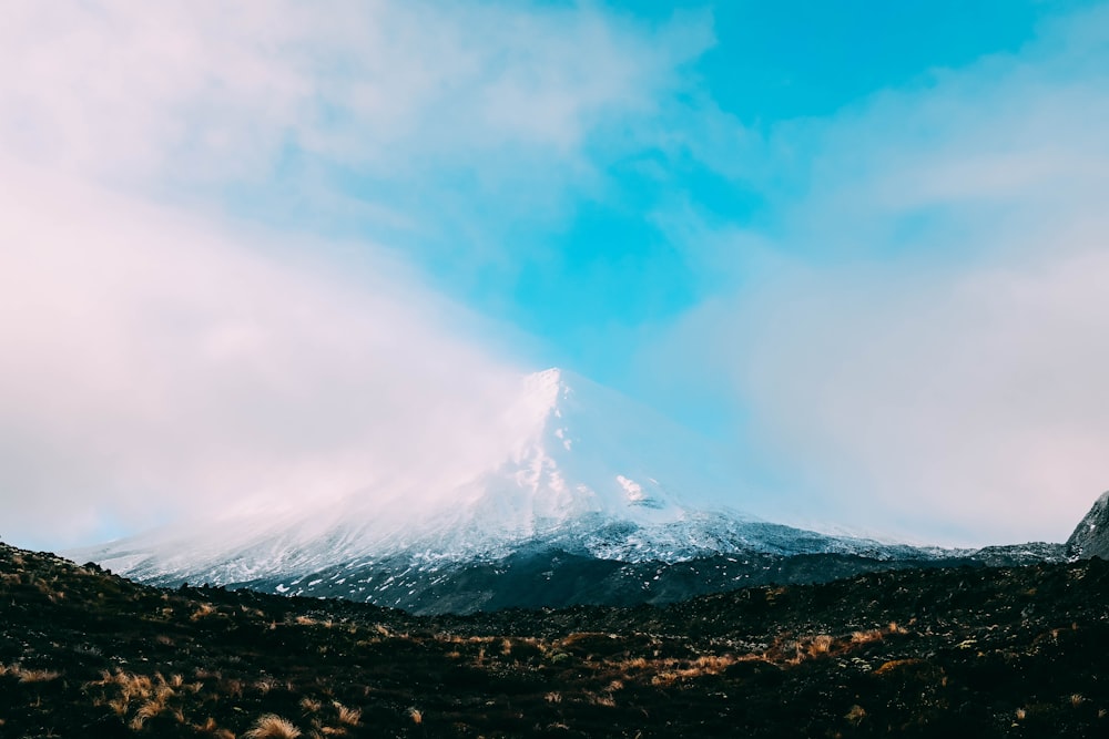 mountain covered of snow