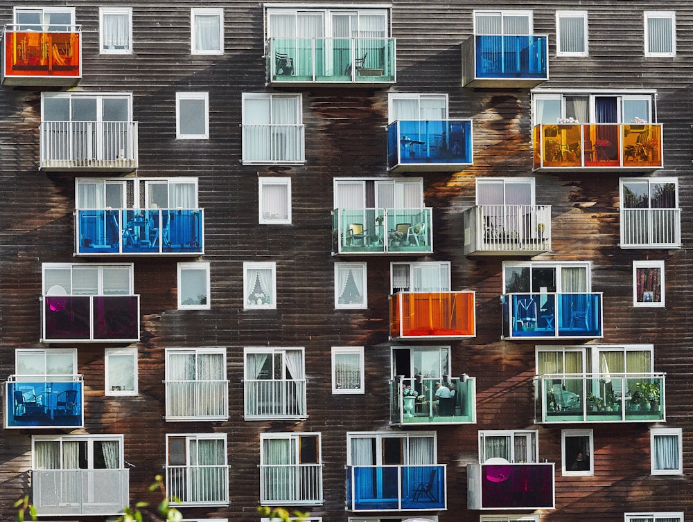 papel de parede multicolorido da janela