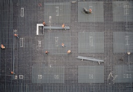 aerial photo of people in park at daytime