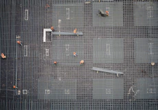aerial photo of people in park at daytime