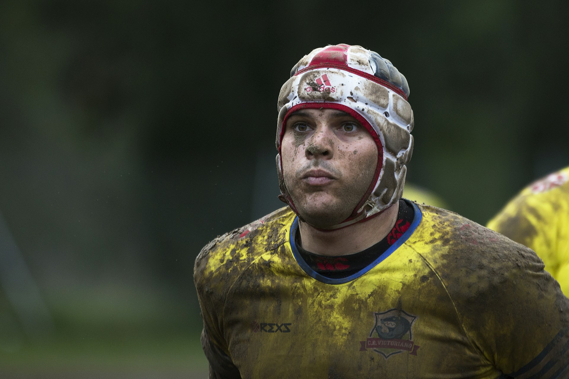 men's yellow v-neck jersey shirt