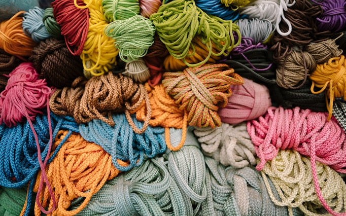 assorted-color shoe lace lot