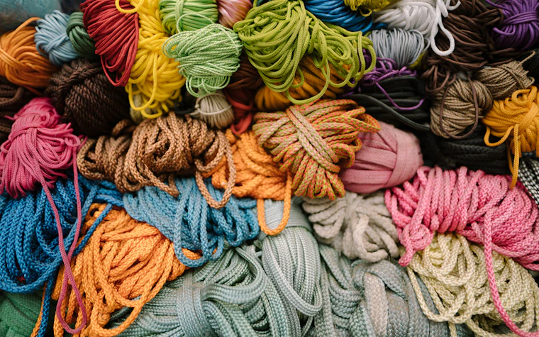 assorted-color shoe lace lot
