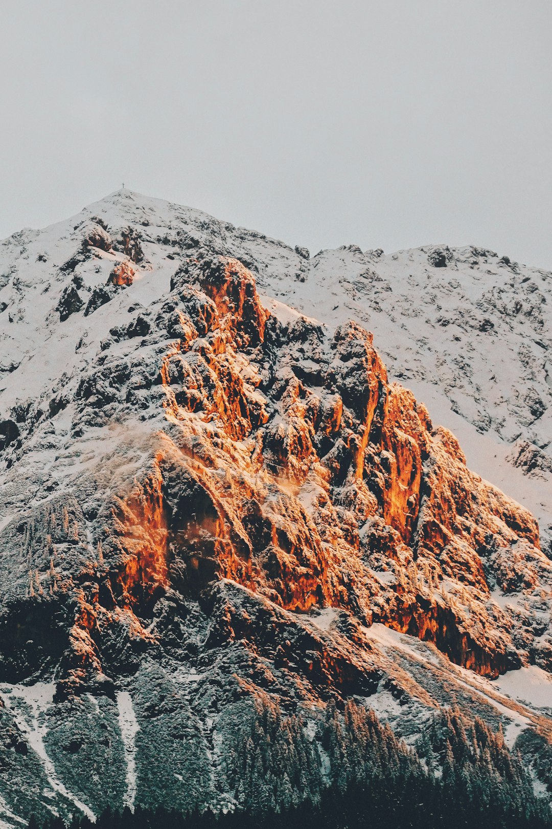 mountain covered with snow scenery