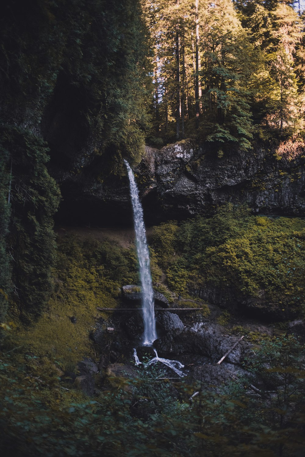 water falls and rock formation