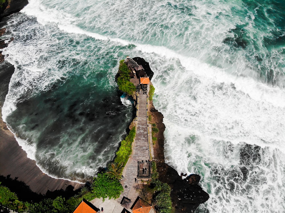 island beside body of water