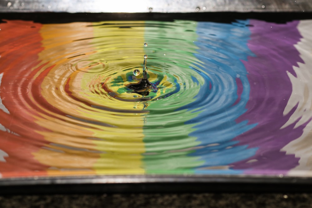 Photographie en accéléré de l’ondulation de l’eau