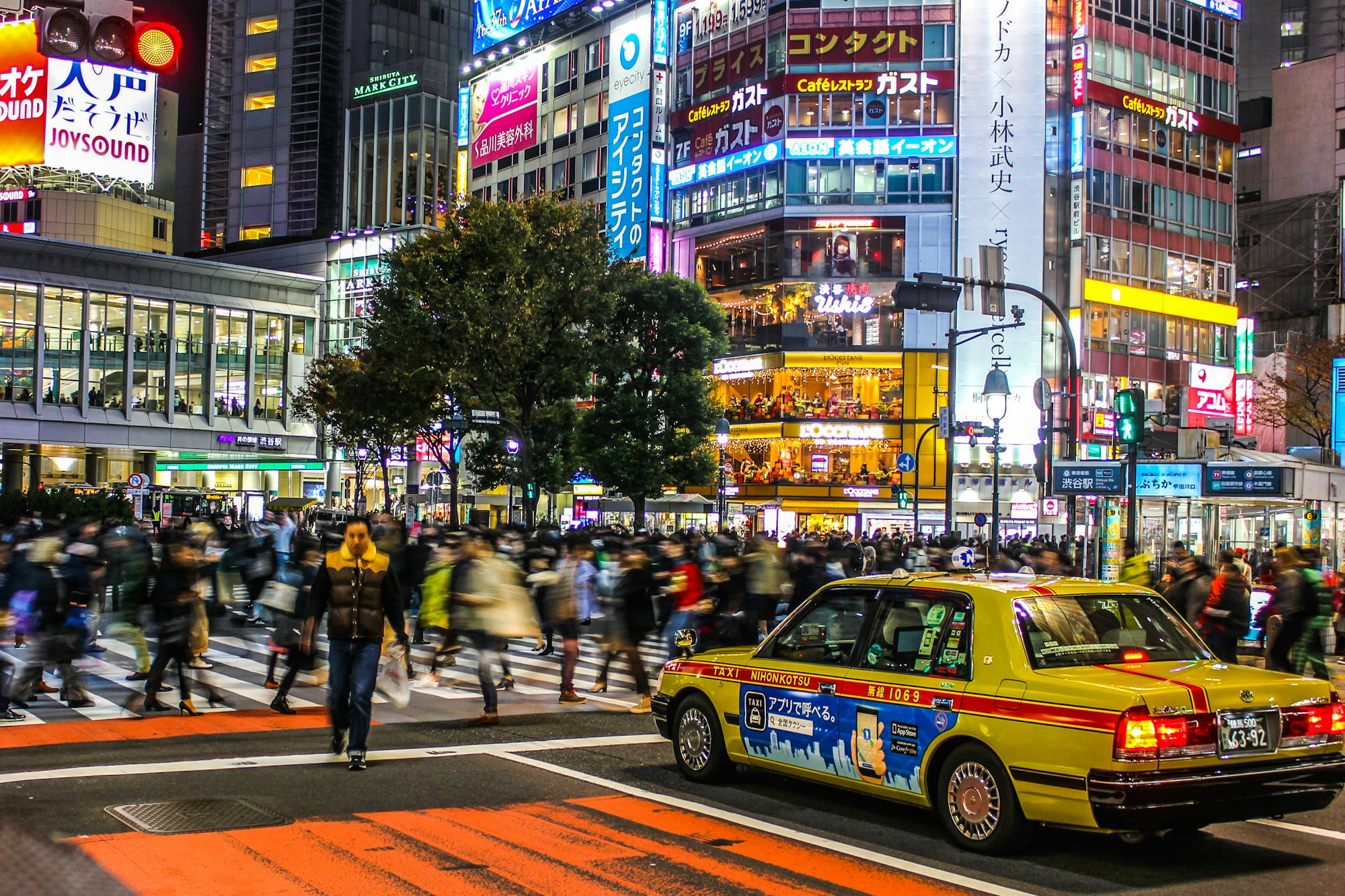 Famous Shibuya Crossing in Tokyo Japan