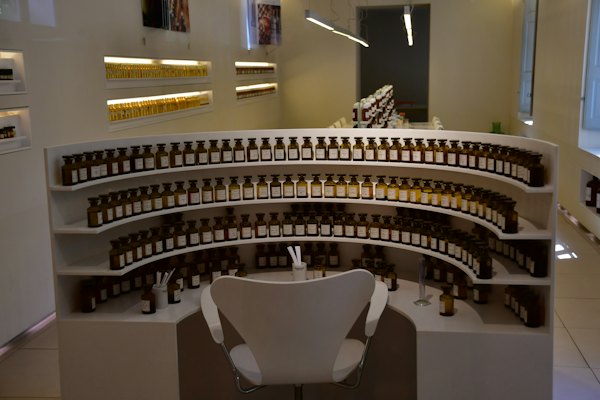 The perfumer’s organ at the historic Fragonard factory — Grasse, France